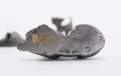 Vintage Assorted Pewter Cat Mouse & Squirrel Miniature Figurines - Thumbnail 3