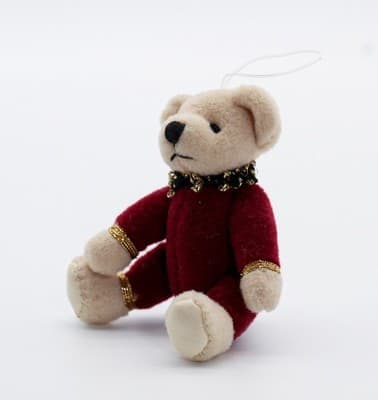 Vintage Small RUSS Tiny Town Fully Jointed Teddy Bear Christmas Ornament - Thumbnail 6