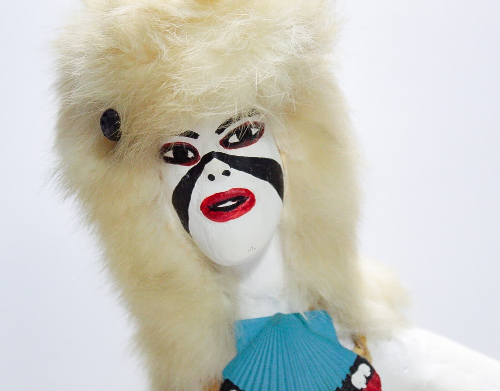 Native American Hopi KACHINA Doll Signed R. MITCHELL White Dancer Wooden Doll - Thumbnail 2