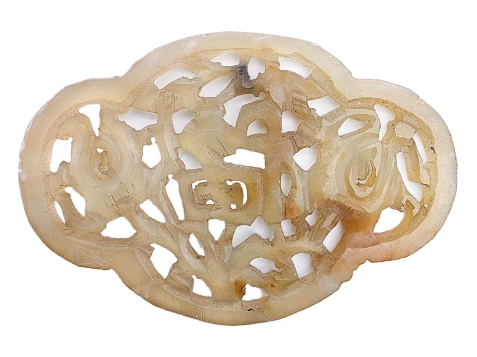 20th Century Chinese Hand Carved Soapstone Amulet Pendant - Image 1