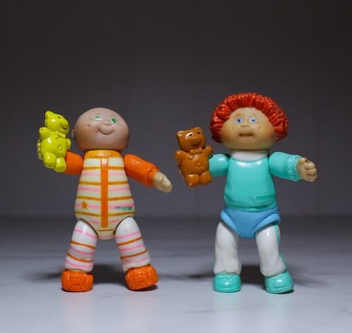 2 Vintage CABBAGE PATCH Poseable Figures 1980's Original Mini Toys - Thumbnail 5