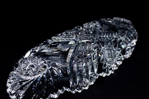 Antique American Brilliant ABP Deep Cut Crystal Saw Tooth Celery/Candy Dish - Thumbnail 7