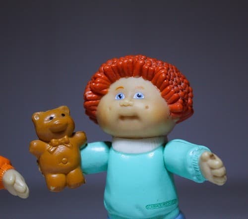 2 Vintage CABBAGE PATCH Poseable Figures 1980's Original Mini Toys - Thumbnail 2
