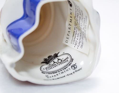 Vtg Department 56 Alice In Wonderland "King Of Hearts" Porcelain Candle Snuffer - Thumbnail 6