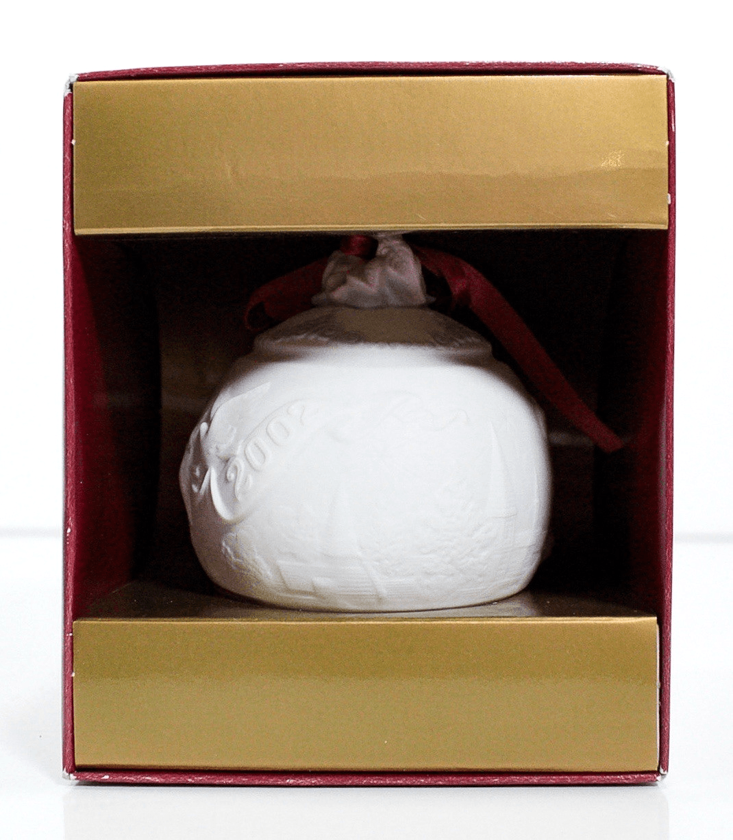 Vintage 2002 LLADRO Spain Daisa Porcelain Ball Christmas Ornament In Box - Thumbnail 3