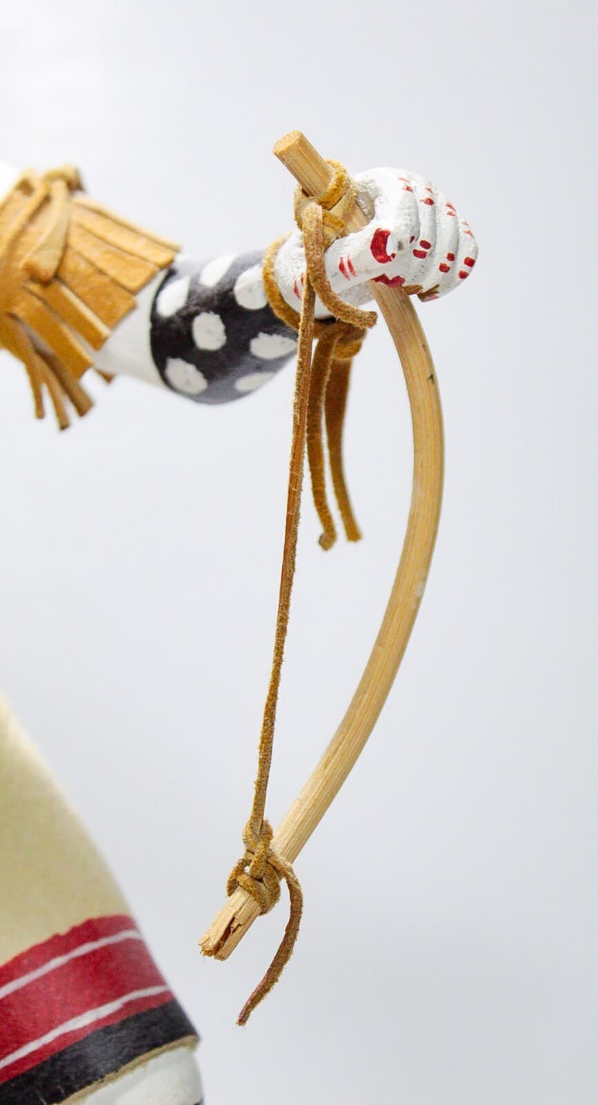 Native American Hopi KACHINA Doll Signed R. MITCHELL White Dancer Wooden Doll - Thumbnail 4