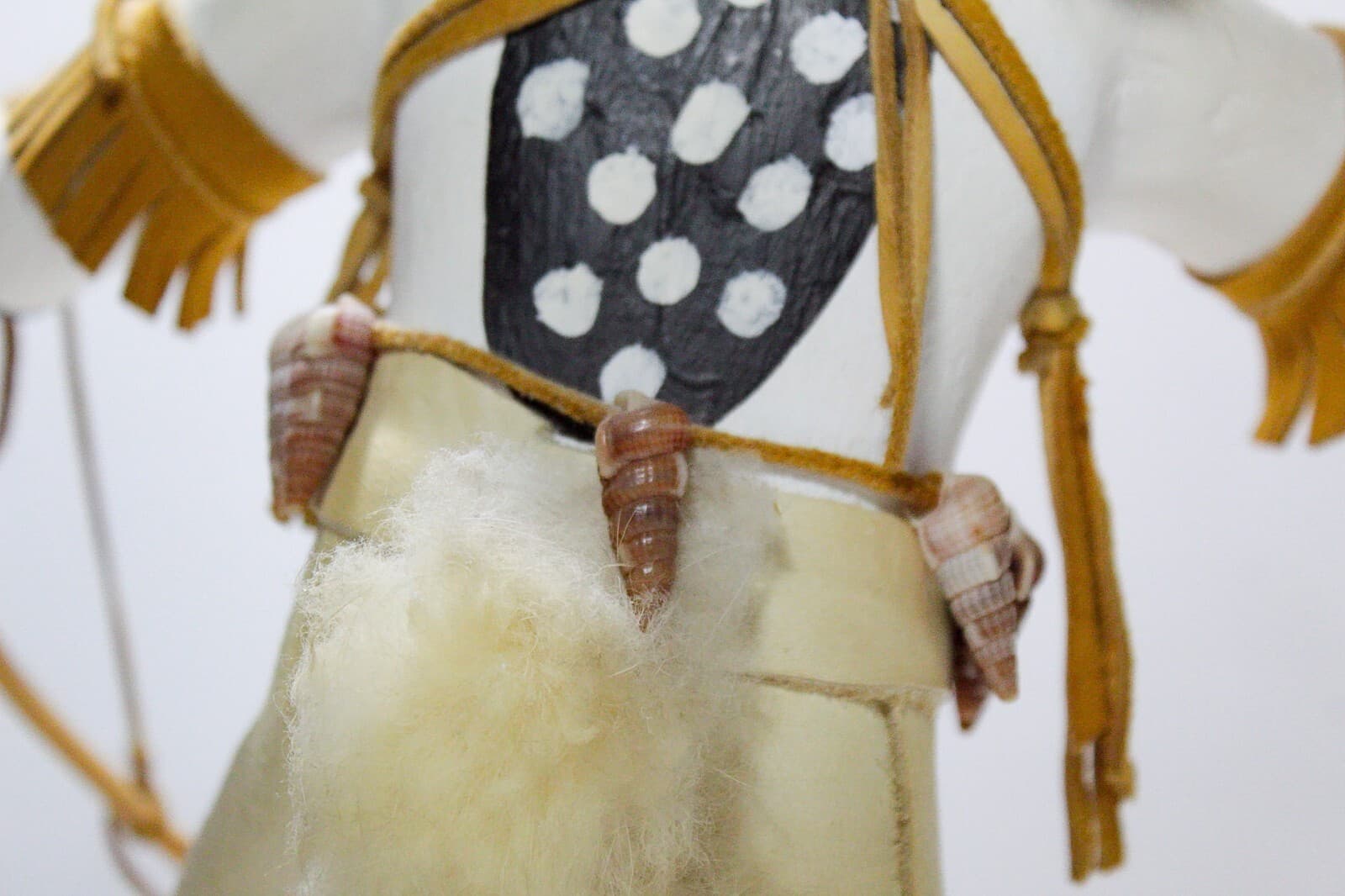 Native American Hopi KACHINA Doll Signed R. MITCHELL White Dancer Wooden Doll - Thumbnail 9