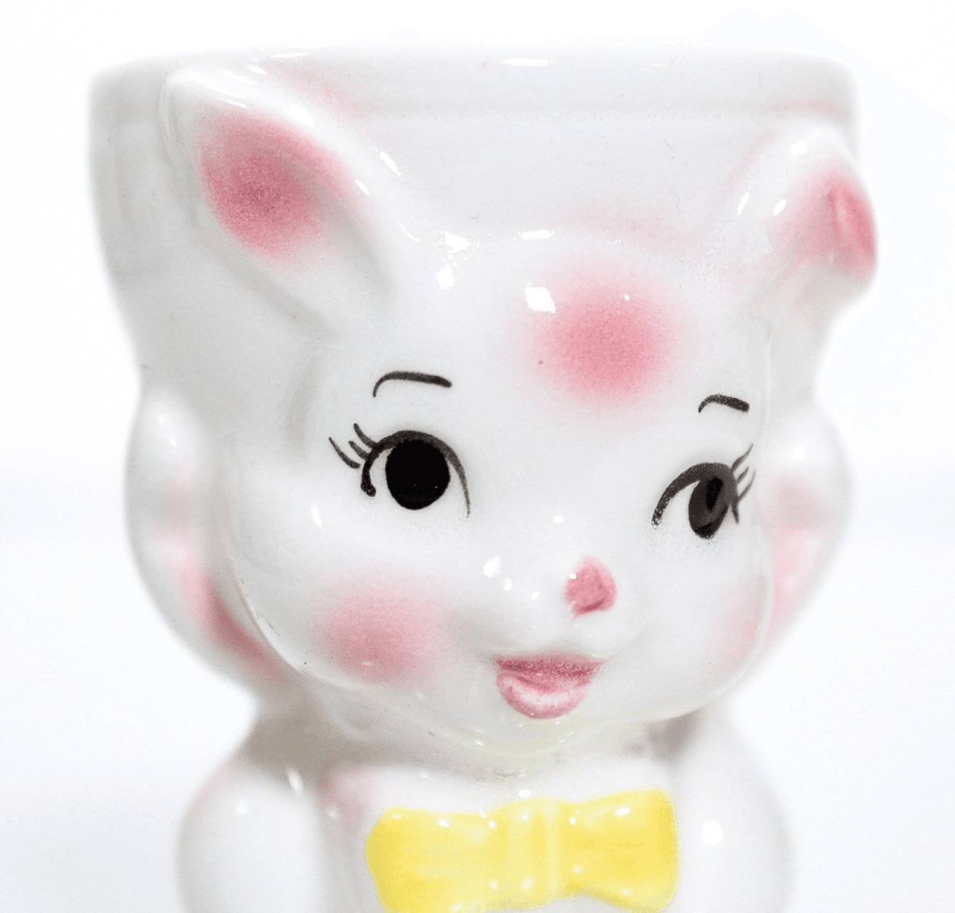 Vintage CROWN ART CERAMICS Nagoya Japan Ceramic Bunny Rabbit Egg Cup - Thumbnail 2