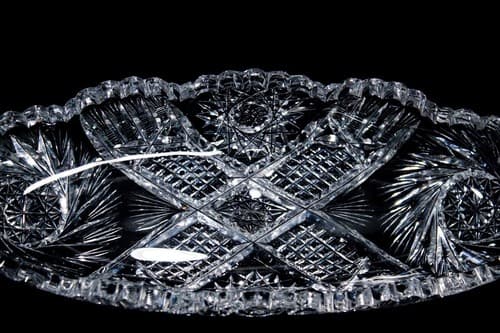 Antique American Brilliant ABP Deep Cut Crystal Saw Tooth Celery/Candy Dish - Thumbnail 3