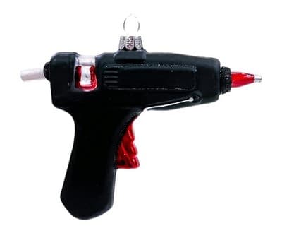 Vintage Hot Glue Gun Glass Christmas Ornament - Image 1