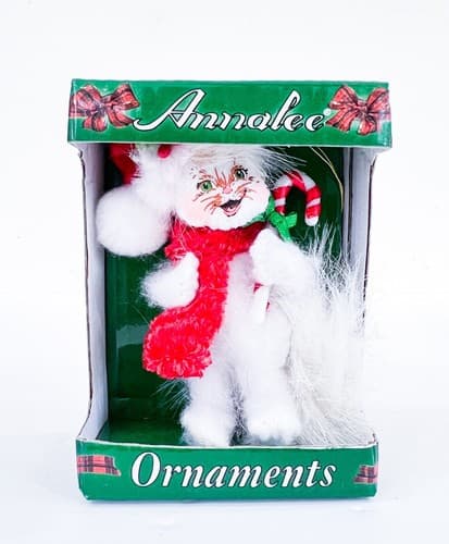 Vintage 2013 Annalee Doll Christmas Ornament 3' Cozy Christmas Kitty Figure NIB - Thumbnail 3