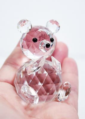 SWAROVSKI Retired Fine Crystal Austria Woodland Friends Teddy Bear Figurine - Thumbnail 2