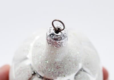 Vintage Made In Poland Eskimo With Mica Igloo Motif Glass Christmas Ornament - Thumbnail 3
