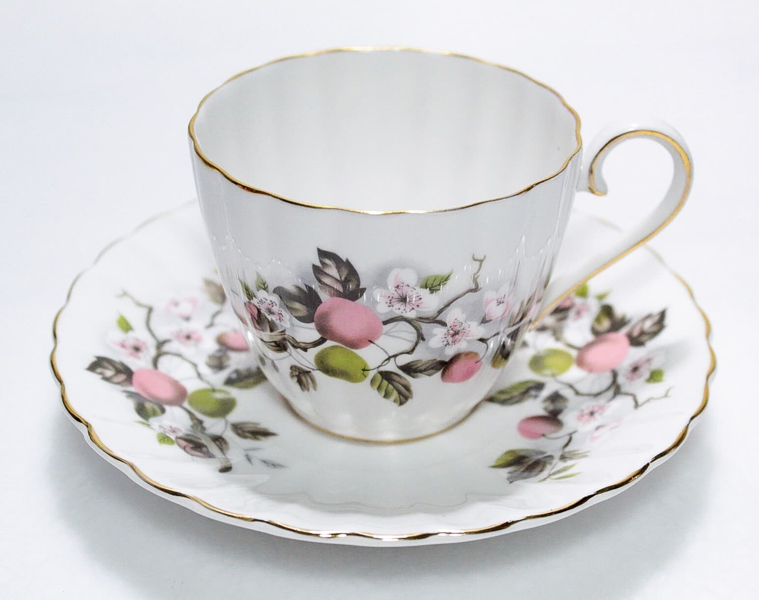 ROYAL TUSCAN Wedgwood D2706 Pattern Fine Bone China Floral Cup & Saucer - Thumbnail 7