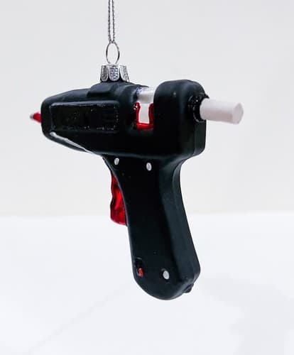 Vintage Hot Glue Gun Glass Christmas Ornament - Thumbnail 2