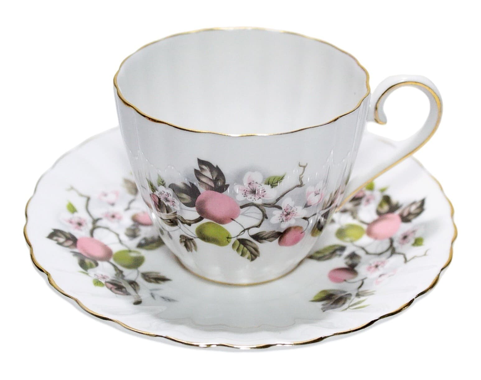 ROYAL TUSCAN Wedgwood D2706 Pattern Fine Bone China Floral Cup & Saucer - Image 1
