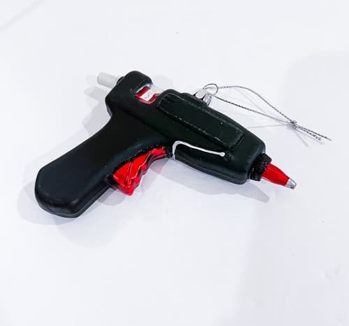 Vintage Hot Glue Gun Glass Christmas Ornament - Thumbnail 3