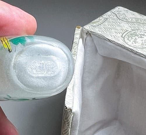 Vintage Antique Chinese Reverse Painted Glass Birds Motif Snuff Bottle in Box - Thumbnail 2