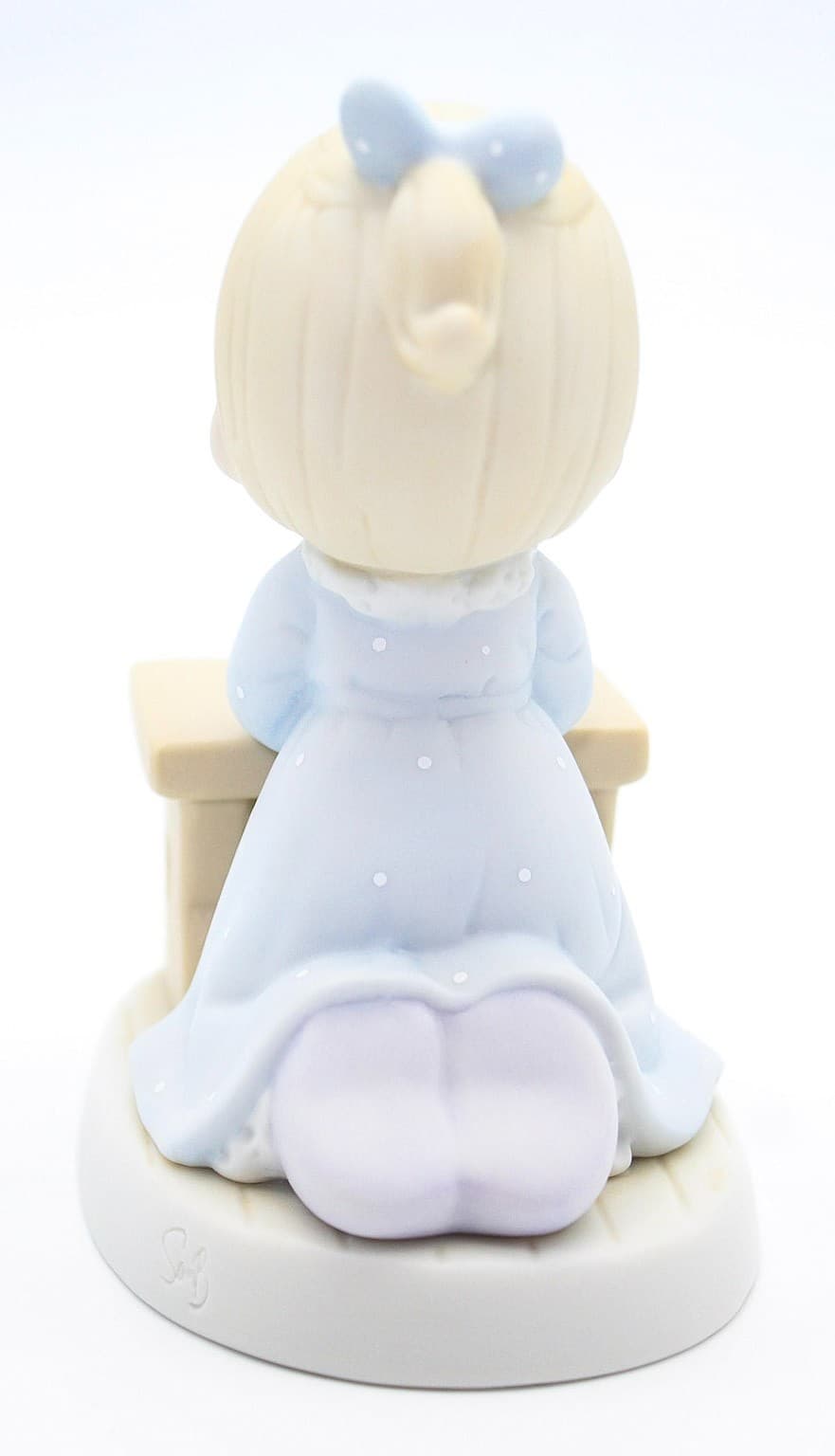 Precious Moments Lord Teach Us To Pray Enesco Porcelain Figurine 1994 - Thumbnail 3