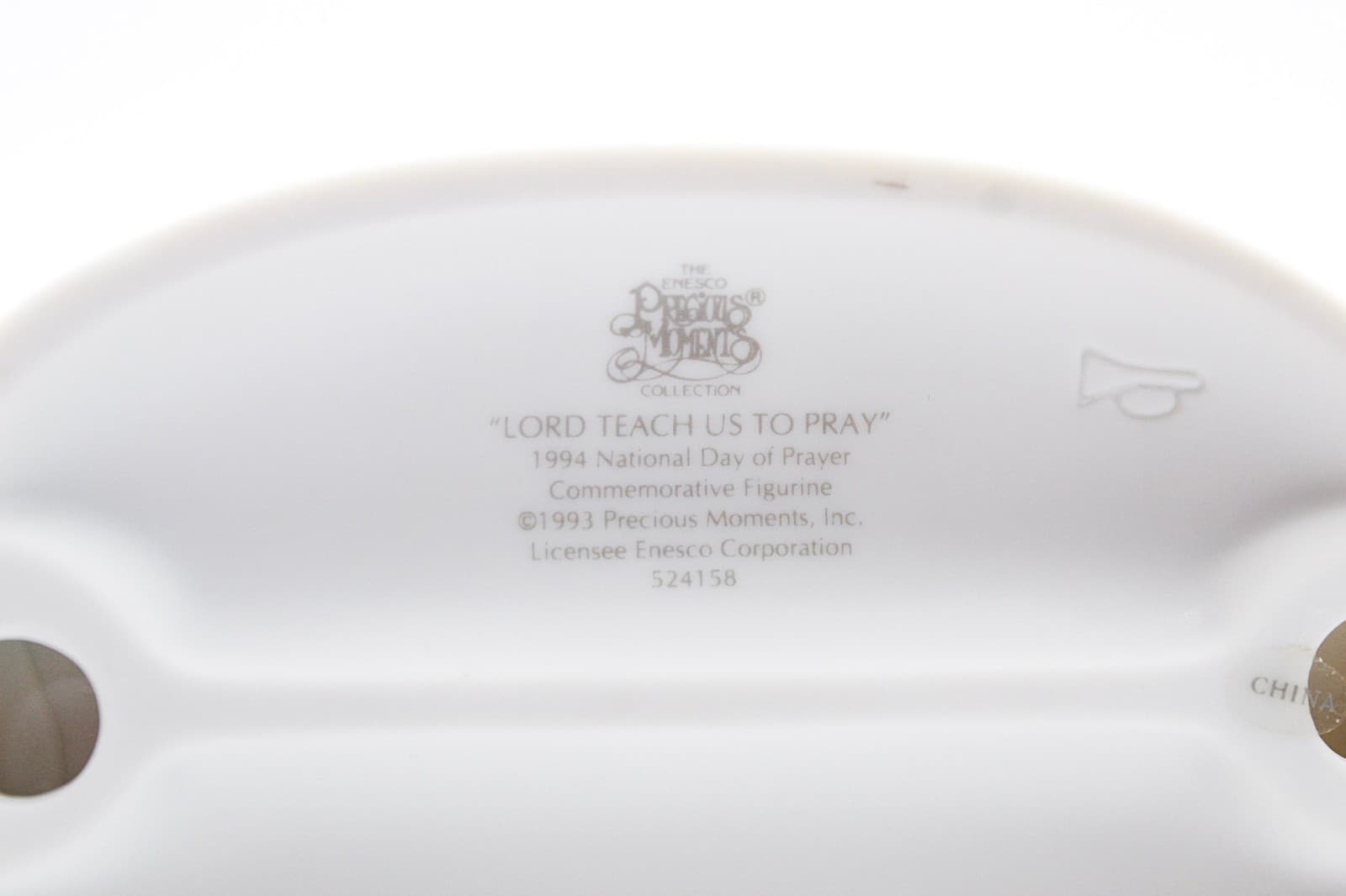 Precious Moments Lord Teach Us To Pray Enesco Porcelain Figurine 1994 - Thumbnail 5