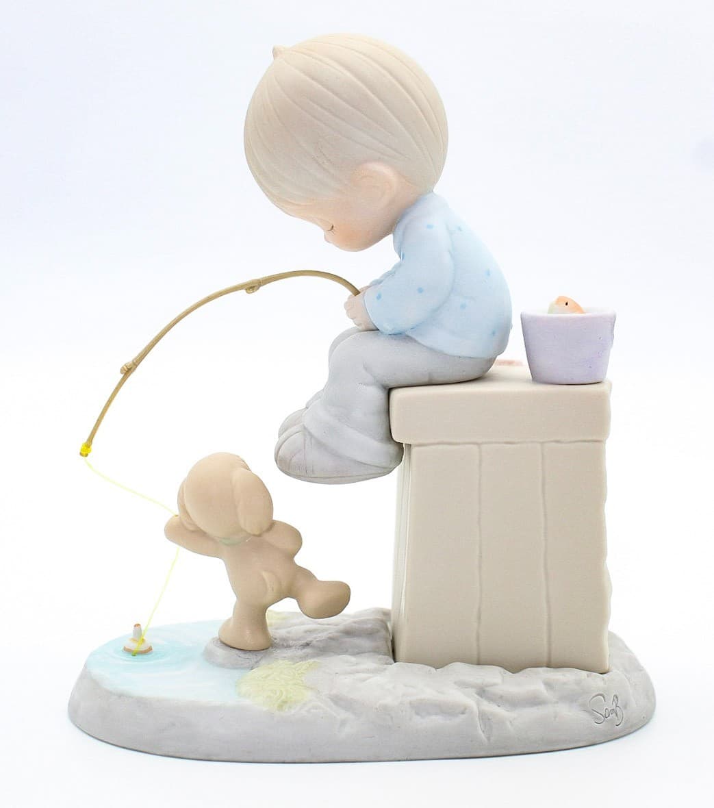 Precious Moments Just A Line To With You A Happy Day Porcelain Figurine 1988 - Thumbnail 2