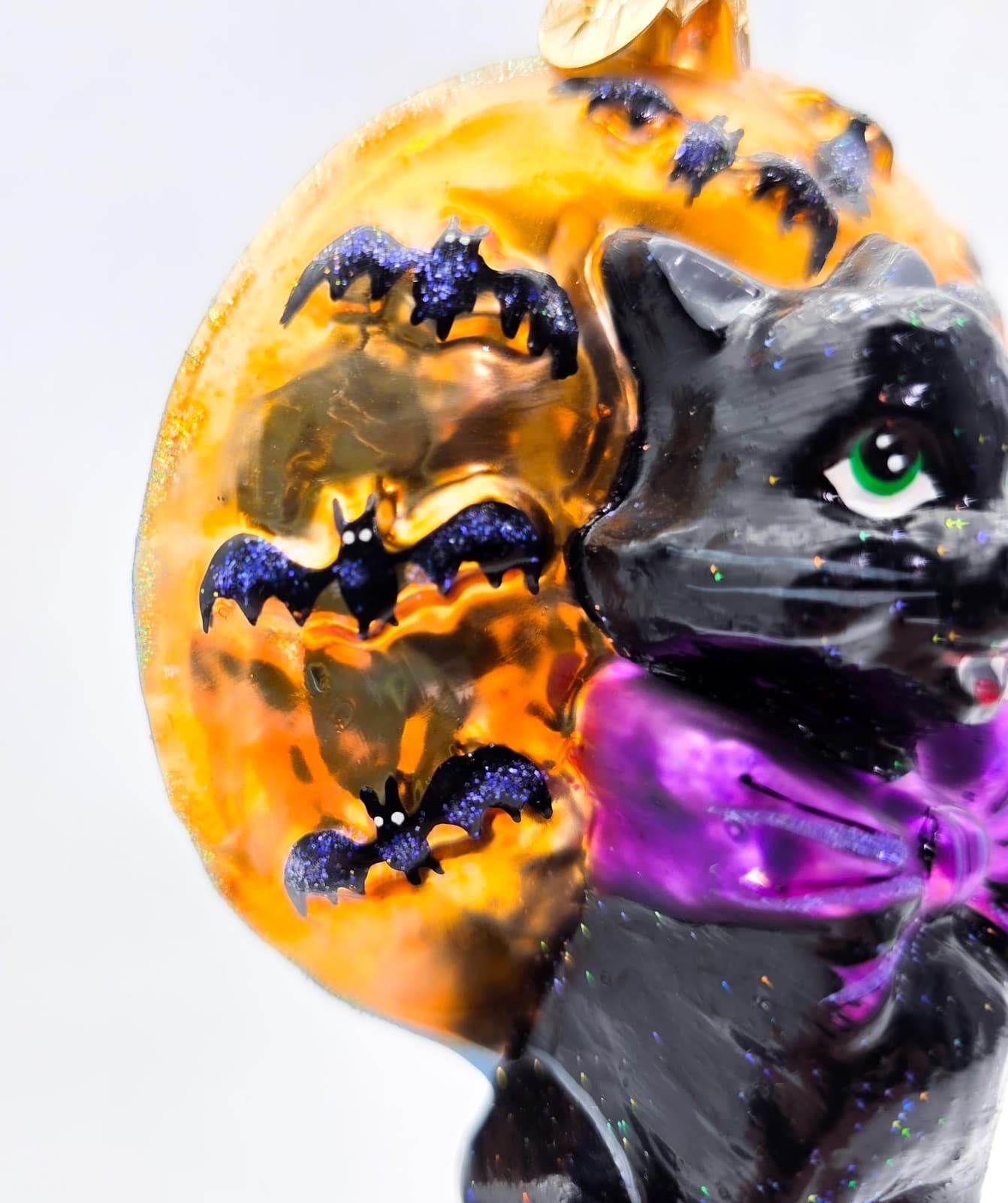 Christopher Radko Fright Night Frolic Halloween Christmas Glass Ornament 6" - Thumbnail 4