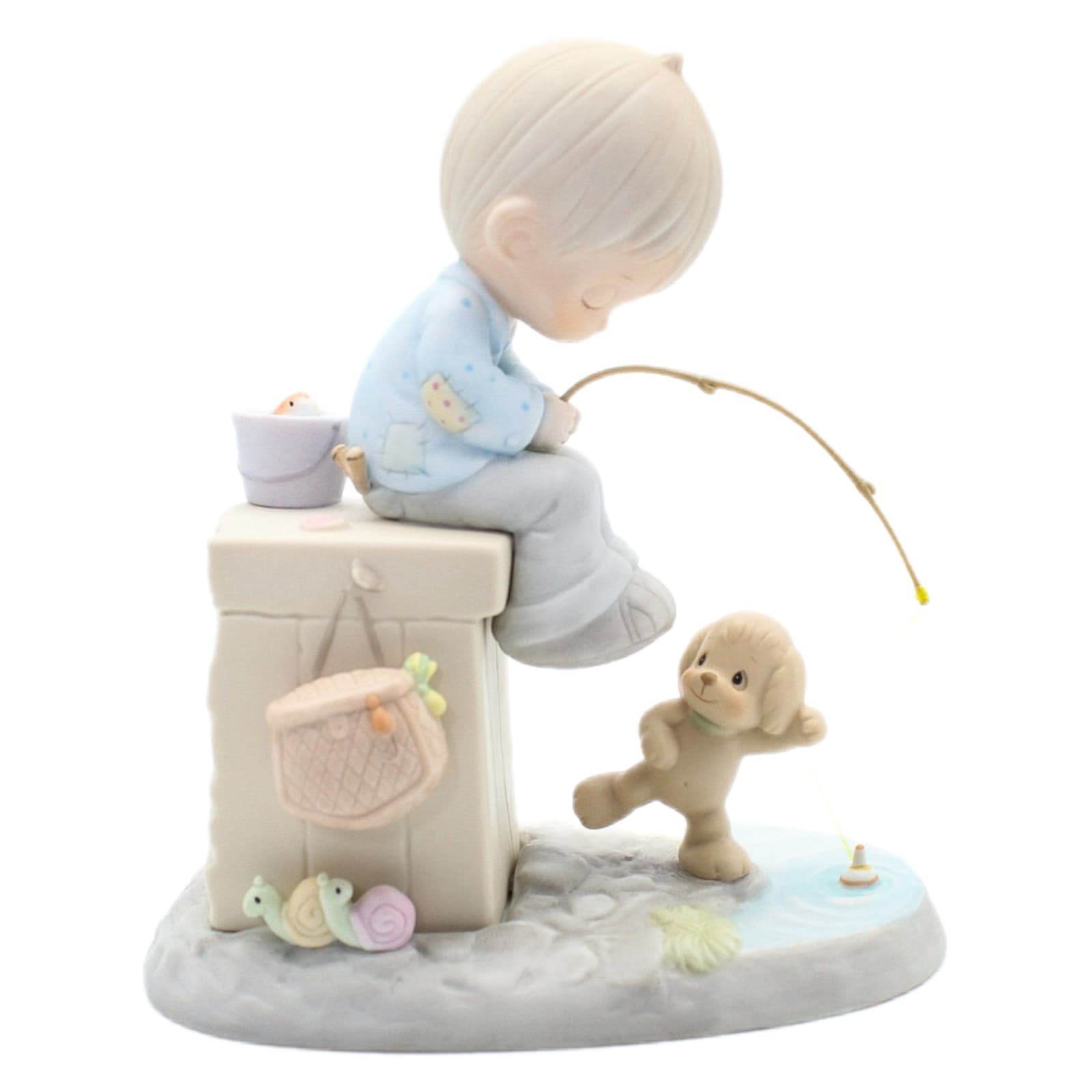 Precious Moments Just A Line To With You A Happy Day Porcelain Figurine 1988 - Image 1