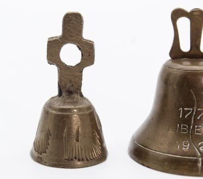 Vintage 1926 Liberty Bell United State Sesquicentennial Brass Bell Lot of 3 - Thumbnail 6