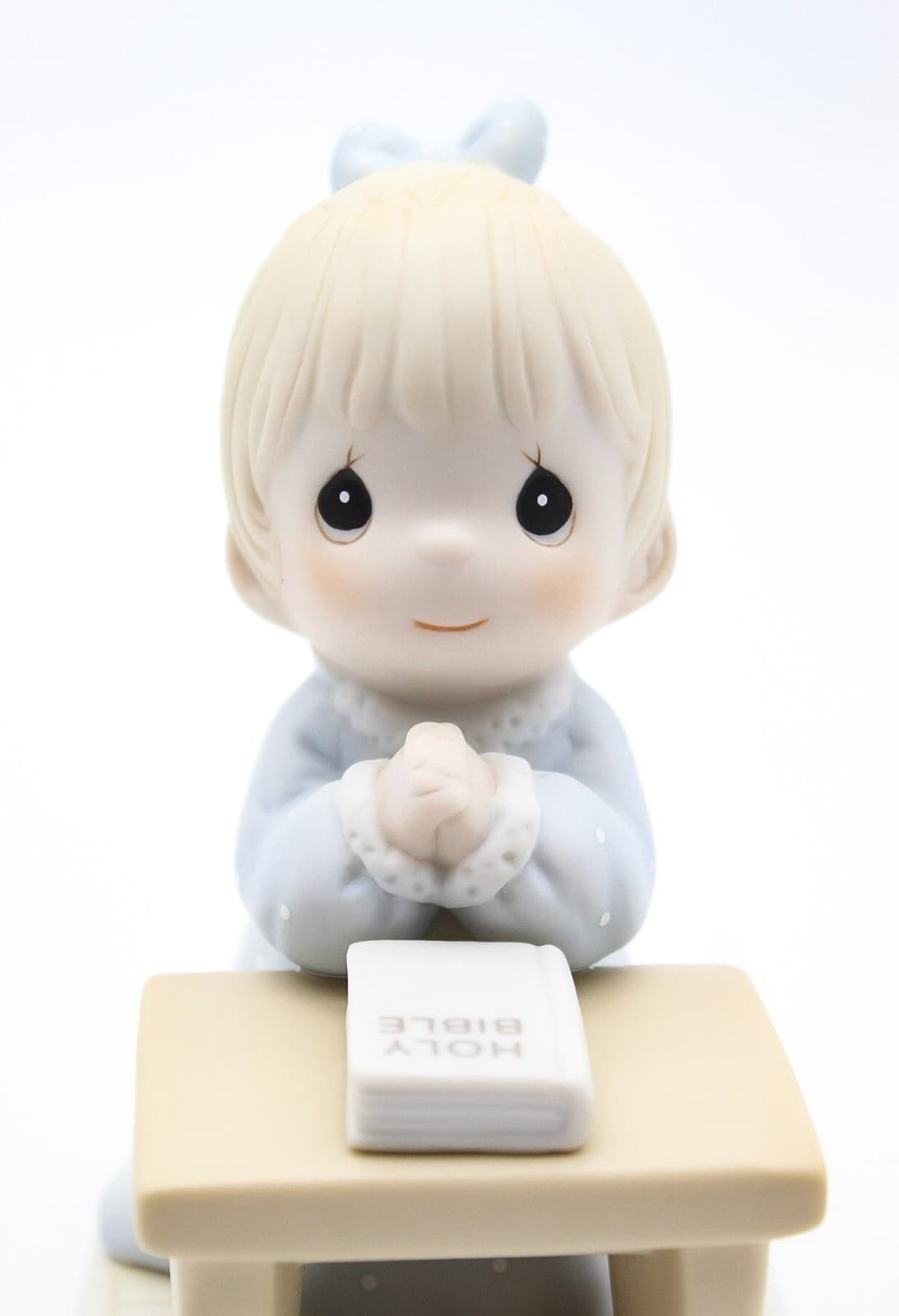 Precious Moments Lord Teach Us To Pray Enesco Porcelain Figurine 1994 - Thumbnail 4