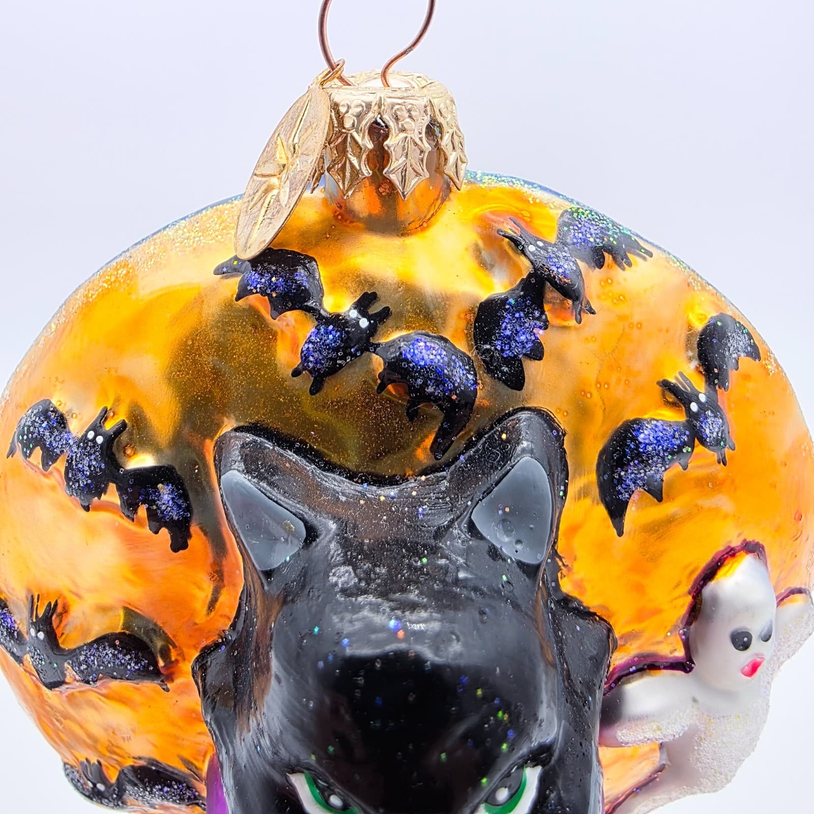 Christopher Radko Fright Night Frolic Halloween Christmas Glass Ornament 6" - Thumbnail 6