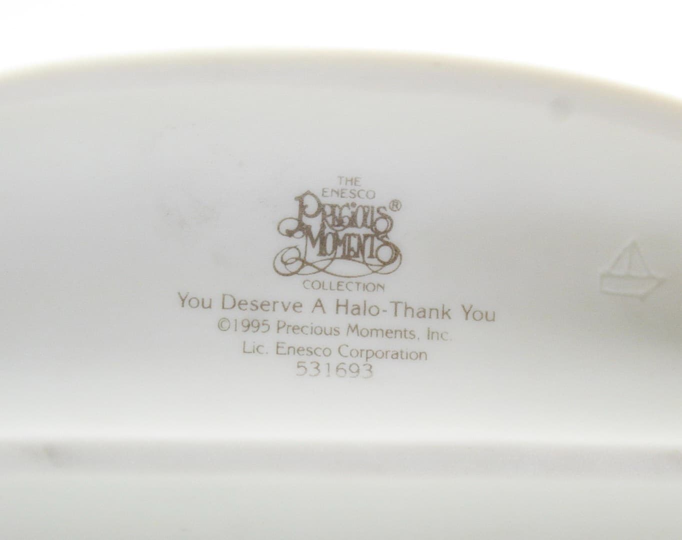 Precious Moments You Deserve A Halo Thank You Enesco Porcelain Figurine 1995 - Thumbnail 6
