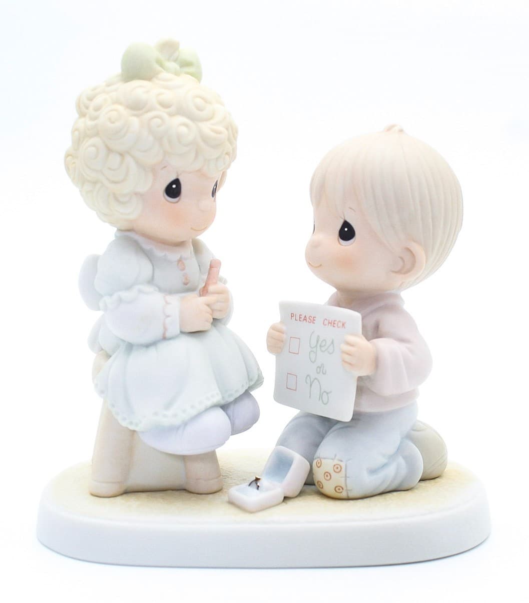 Precious Moments Wishing You A Perfect Choice Enesco Porcelain Figurine 1988 - Thumbnail 5