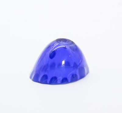 Vintage OOAK Dollhouse Miniature Blue Art Glass Bowl - Thumbnail 5