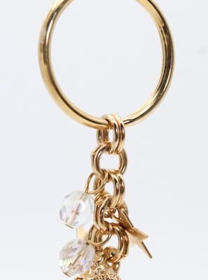 Vintage KIRKS FOLLY Gold Tone Angel Charm Key Chain Fob - Thumbnail 5