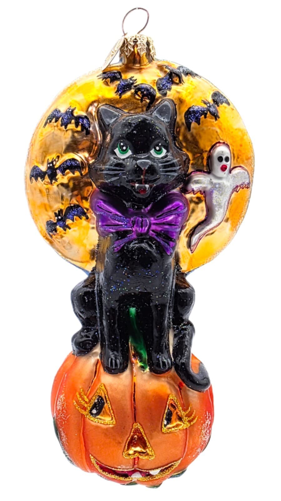 Christopher Radko Fright Night Frolic Halloween Christmas Glass Ornament 6" - Image 1