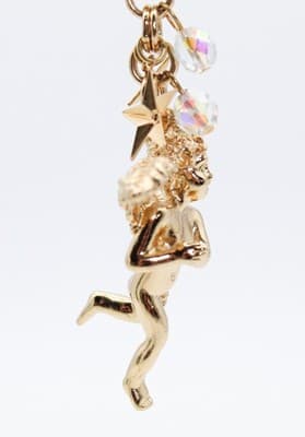 Vintage KIRKS FOLLY Gold Tone Angel Charm Key Chain Fob - Thumbnail 4