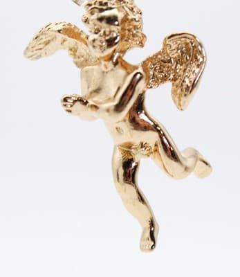 Vintage KIRKS FOLLY Gold Tone Angel Charm Key Chain Fob - Thumbnail 6