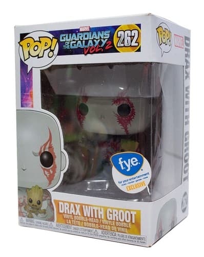 FUNKO POP Marvel Guardian Of The Galaxy Vol. 2 #262 "DRAX w/ GROOT" FYE Toy - Image 1