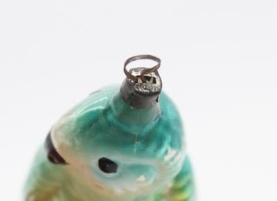 Old Parrot Bird On Christmas Ball Hand Painted Glass Christmas Ornament - Thumbnail 3