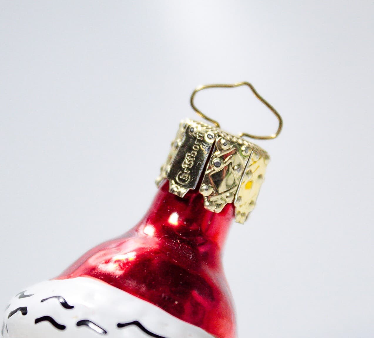 CHRISTBORN Made In Germany Hand Painted Santa Glass Christmas Ornament - Thumbnail 5