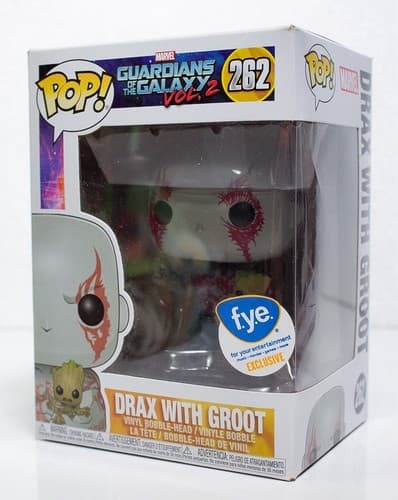 FUNKO POP Marvel Guardian Of The Galaxy Vol. 2 #262 "DRAX w/ GROOT" FYE Toy - Thumbnail 6