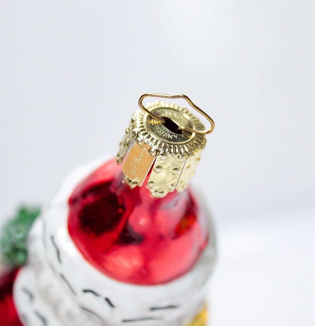 CHRISTBORN Made In Germany Hand Painted Santa Glass Christmas Ornament - Thumbnail 7