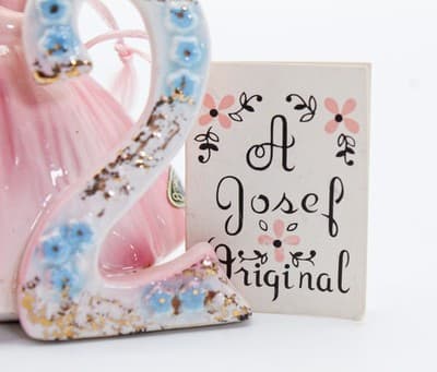 Vintage JOSEF ORIGINAL Japan Pink Angel Second Birthday Porcelain Figurine w/Tag - Thumbnail 4