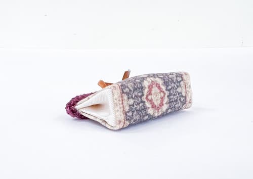 Vtg Artisan Victorian Style Tote Travel Bag Burgandy Miniature Dollhouse Accs. - Thumbnail 4