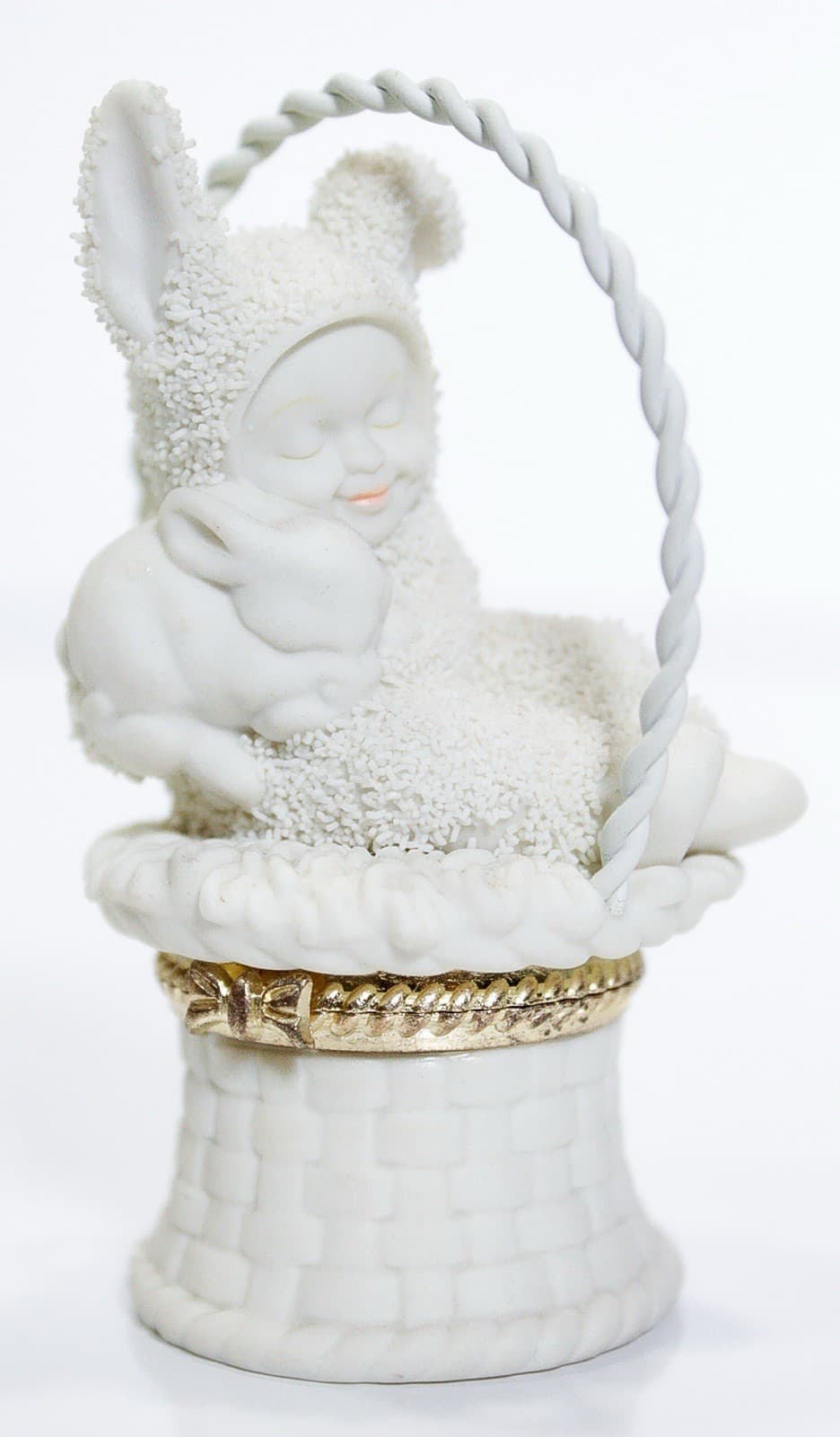 DEPARTMENT 56 Easter Snowbabies Hand Painted Porcelain Hinged Trinket Box - Image 1