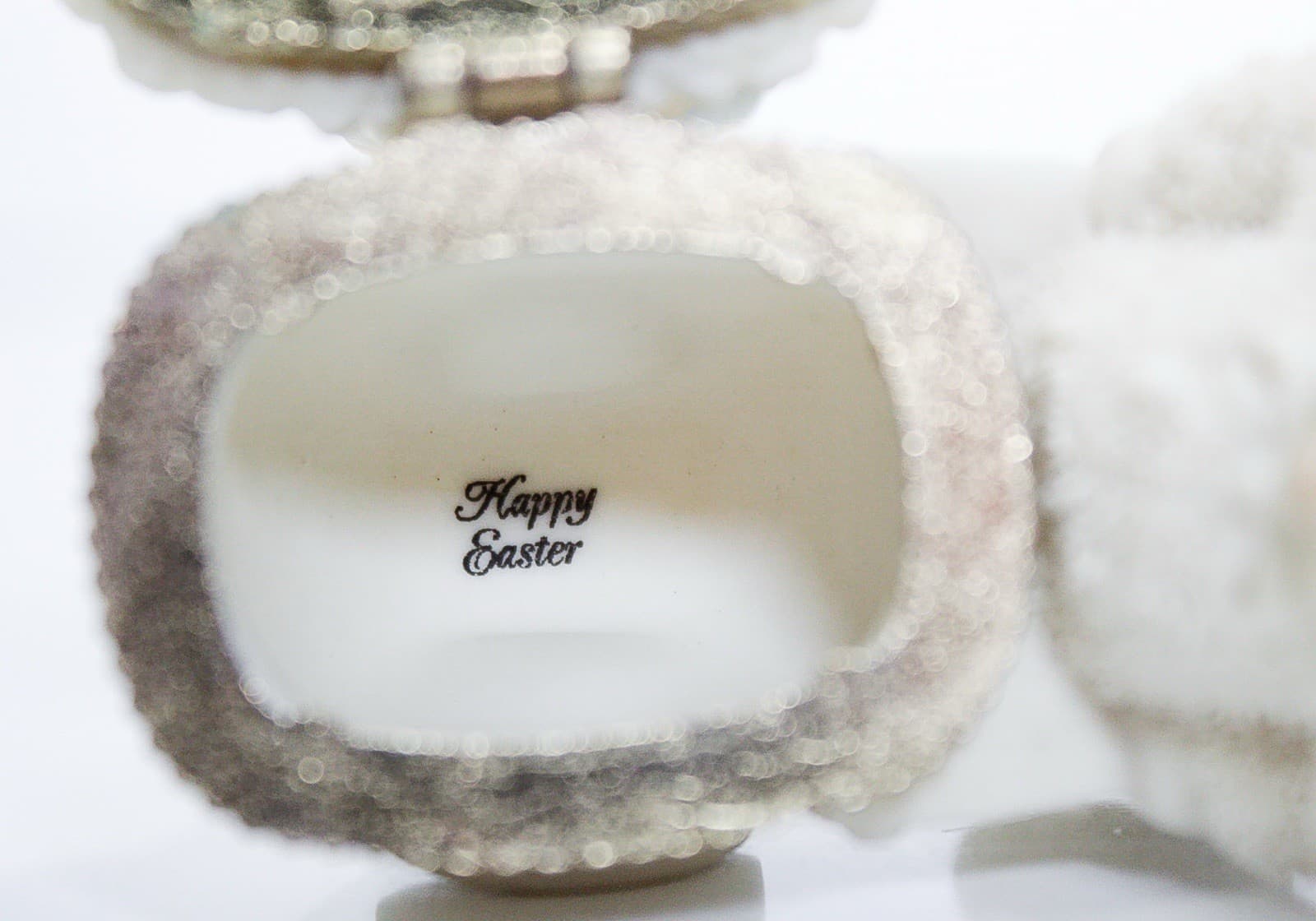 DEPARTMENT 56 Easter Snowbabies "Happy Easter" Porcelain Trinket Box - Thumbnail 7