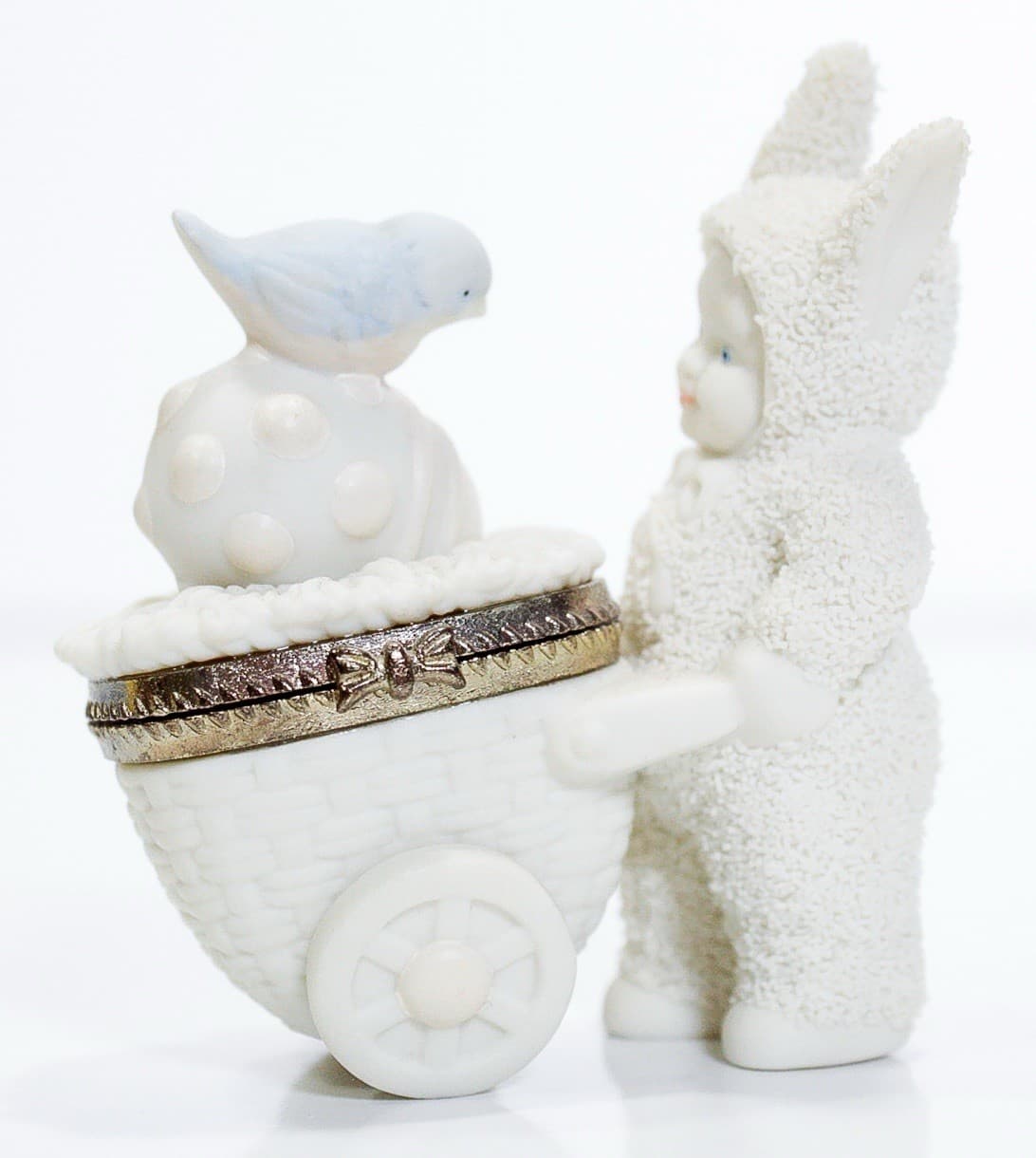 DEPARTMENT 56 Easter Snowbabies "Happy Easter" Porcelain Trinket Box - Image 1
