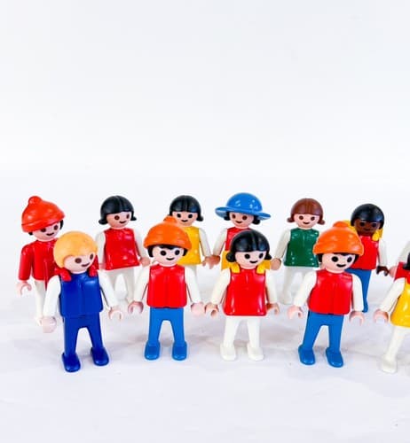 Vintage Geobra Playmobil 1981 People Toy Figures Lot of 16 - Thumbnail 2