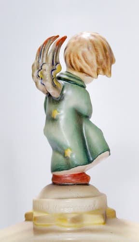 GOEBEL HUMMEL W. Germany Angel Lights Candle Holder Hand Painted Porcelain - Thumbnail 5