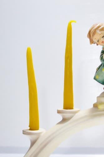 GOEBEL HUMMEL W. Germany Angel Lights Candle Holder Hand Painted Porcelain - Thumbnail 3